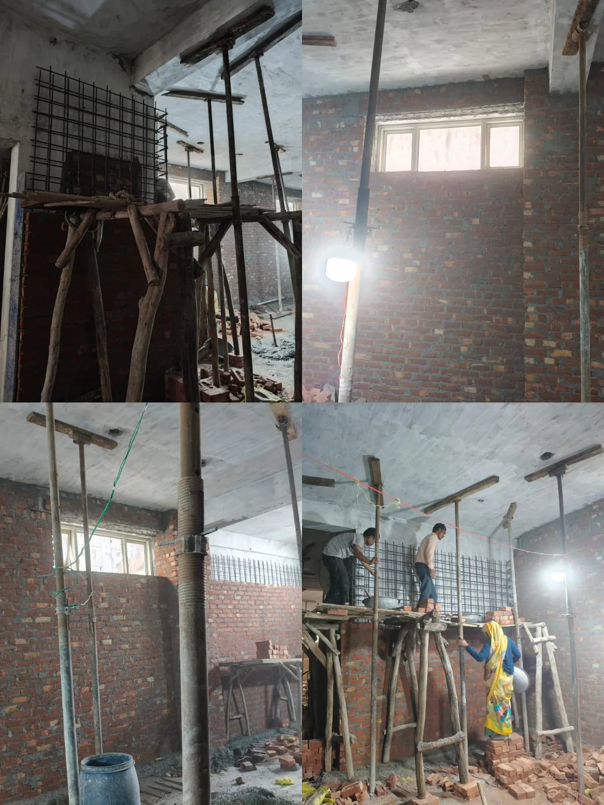 Site Execution — Interior construction work — ORGANIC INDIA Jaipur interior design portfolio