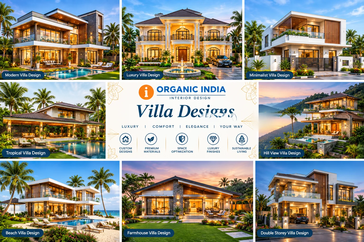 Villa Design — Luxury villas — ORGANIC INDIA portfolio Jaipur